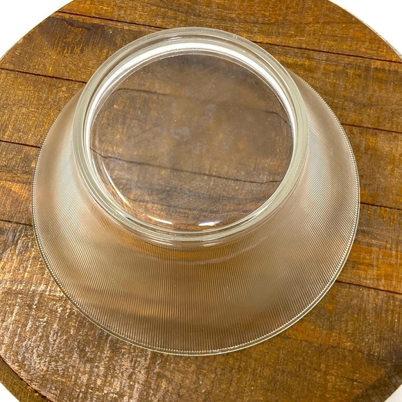 Vintage Mid Century Ribbed Glass Bowl, Display Bowl, Fruit Serving Bowl, 1950s - Picture 4 of 6